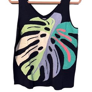 Nic & Zoe Green Multi Sleeveless Top